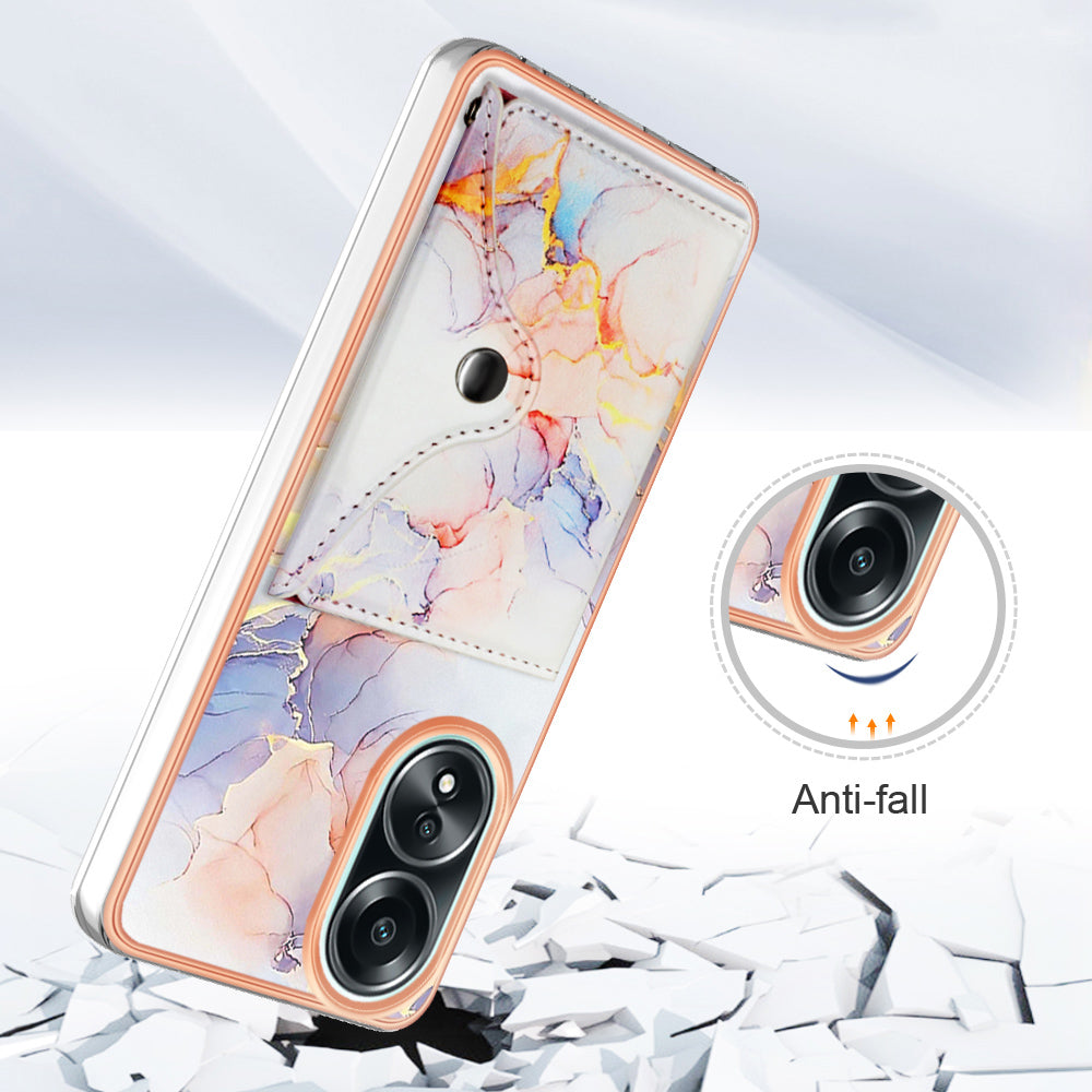 YB Leather Coating Series-9 for Oppo A58 4G Case Card Holder Leather+TPU IMD Protective Cover YB Leather Coating Series-9 for Oppo A58 4G Case Card Holder Leather+TPU IMD Protective Cover